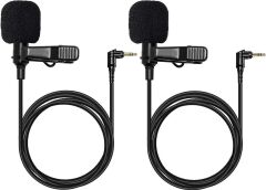 Hollyland HL-OLM02 Omnidirectional Lavalier Microphone Set (2-Pack, Black)