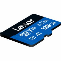 Lexar 128GB 633X 100MB/s SD Adaptörlü MicroSDXC Hafıza Kartı