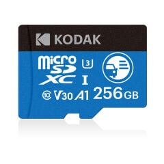 Kodak 256GB UHS-I U3/V30/A1 Araç Kamerası için MicroSD Kart KD360