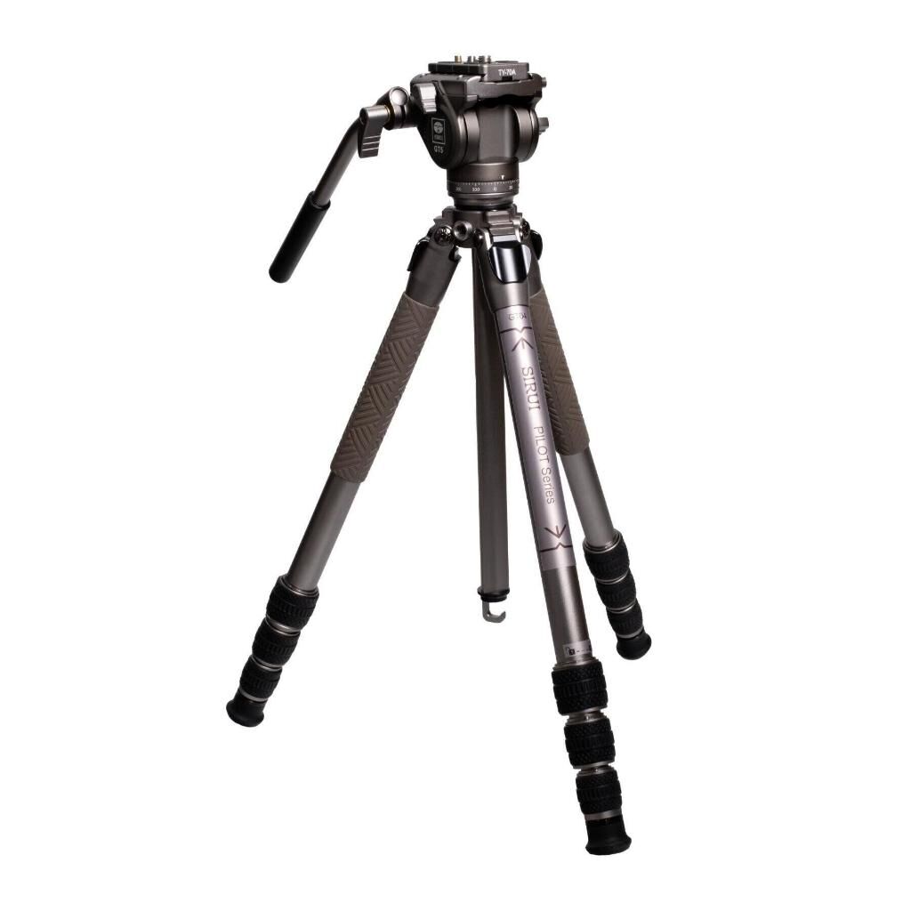 Sirui GT04+GT5 Pilot Series Video Tripod Kiti (Metalik Gri)