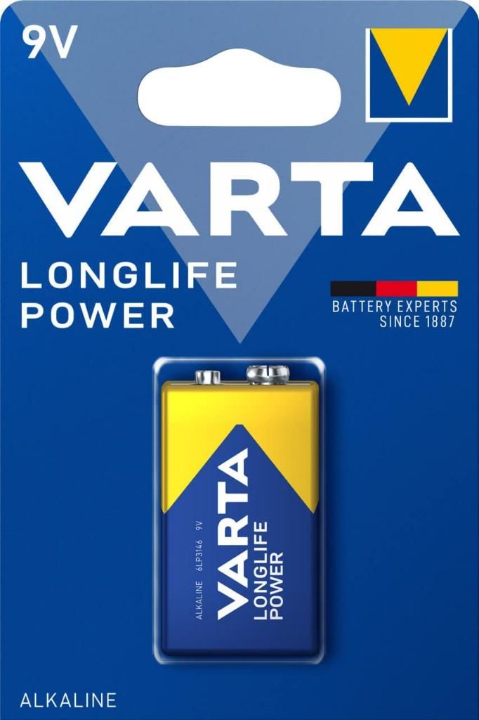 Varta 9V Longlife Power Alkalin Pil (SKT: 12-2027)